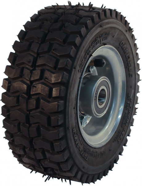 Luchtband + wiel 9x3.50-4 Turf Saver 4PR + 2.10-4 ET0 kogellager Ø20 NL75 40 A6 staal grijs