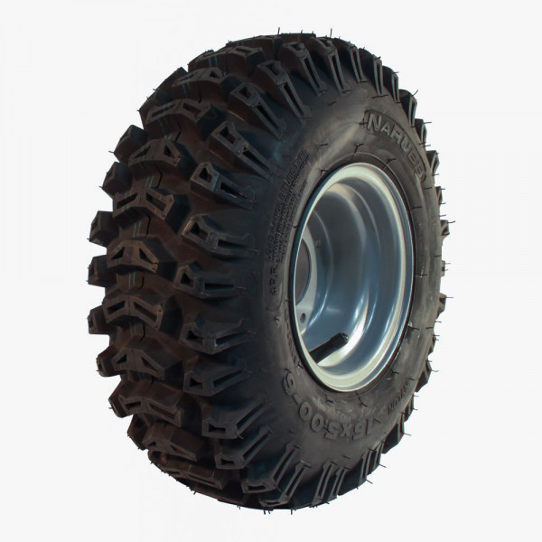 Set luchtband + wiel 15x5.00-6 S-2102 4PR + 4.50Ax6H2 ET0 60/90/4 61 A3 staal grijs