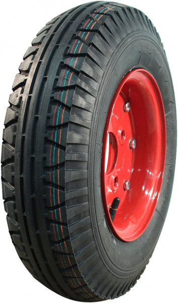 Luchtband + wiel 4.00-8 V-40 8PR + 3.00D-8 ET0 60/100/4 staal rood