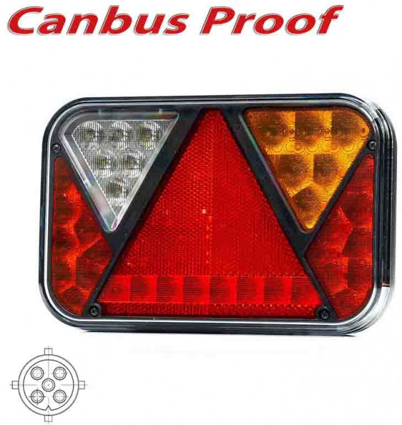 Achterlicht VC-2732B5CAN 12 V rechts 5 PIN's bajonet