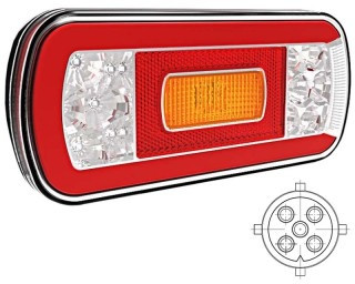 Achterlicht 5 PIN's bajonet V10C5-600B5 universeel 12/24 V