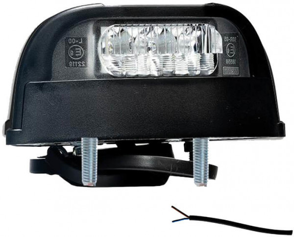 Kentekenlamp LED 12/24v 112,3 x 57 x 97mm 50cm kabel 45 of 72mm  CE, ECE-R10 / R4