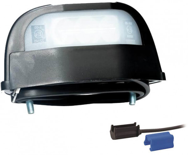Kentekenlamp LED 12/24v 112,3 x 57 x 97mm DC kabel 500mm, 0,75mm² 45 of 72mm  CE, ECE-R10 / R4