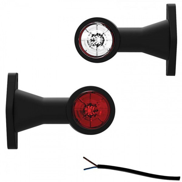 Contourlamp 118 x 130 x 45mm 76mm rood/wit Rood/wit universeel kabel 200mm  12/24 V CE, ECE-R10 / R7