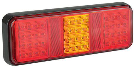 Achterlicht links of rechts (universeel) 283 x 100 x 25mm opbouw remlicht knipperlicht  Mistlicht  achterlicht rechthoek reflector 116 / 195mm IP67 12