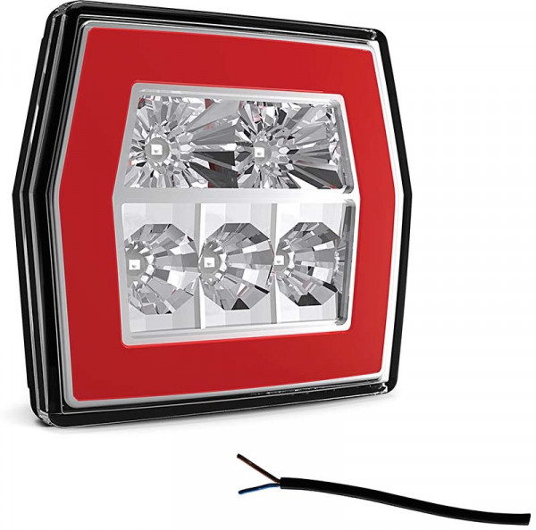 Achterlicht 100cm LED links of rechts (universeel) kabel remlicht knipperlicht    achterlicht  IP68 12/24 V Lavaflow