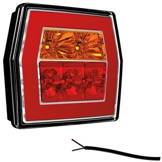 Achterlicht 100cm LED links of rechts (universeel) kabel remlicht knipperlicht    neon-achterlicht  IP68 12/24 V Lavaflow