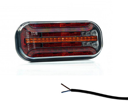 Achterlicht links of rechts (universeel) 100cm kabel 214,3 x 94,3 x 36,2mm opbouw remlicht knipperlicht Kentekenverlichting mistlamp achterlicht recht