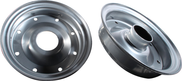 Wiel 3.00D-8 ET0 kogellager zitting NL100 staal grijs