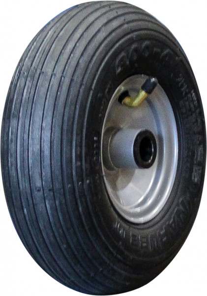 Luchtband + wiel 3.00-4 S-2301 2PR + 2.10x4H2 ET0 rollager Ø20 NL69 staal grijs