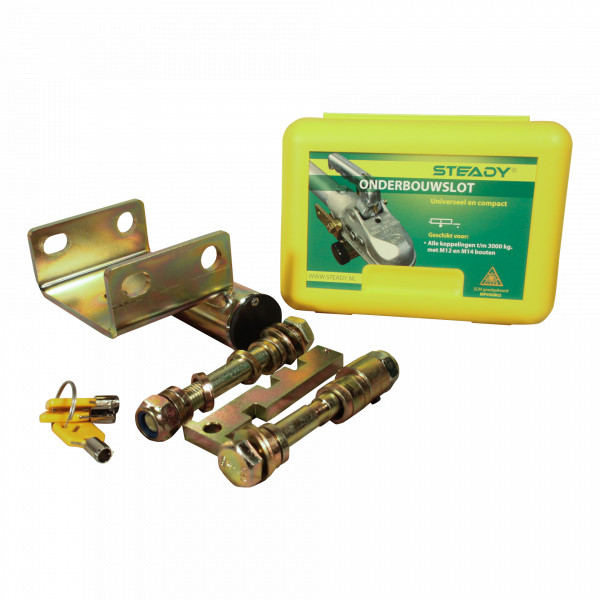 Koppelingsslot vaste montage 3000 kg M14 + korte klepel SCM (koppelingen t/m 3000kg M14) 2x horizontaal M14 + 1x verticaal M12