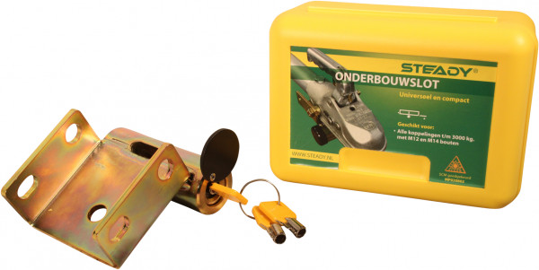 Koppelingsslot vaste montage 3500 kg M14 gelijksluitend + lange klepel (koppelingen 3500kg M14)