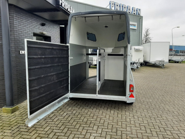 Paardentrailer Sirius | S75 met Zadelkamer | Alu/Antraciet | 2 paards