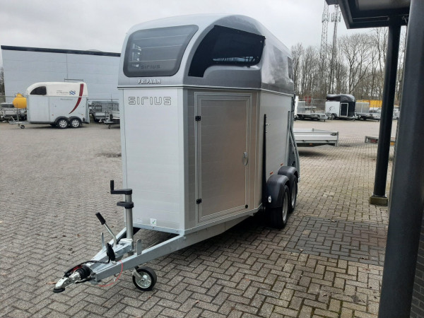 Paardentrailer Sirius | S75 met Zadelkamer | Alu/Grijs | 2 paards