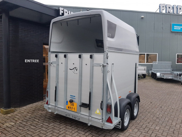 Paardentrailer Sirius | S75 met Zadelkamer | Alu/Grijs | 2 paards