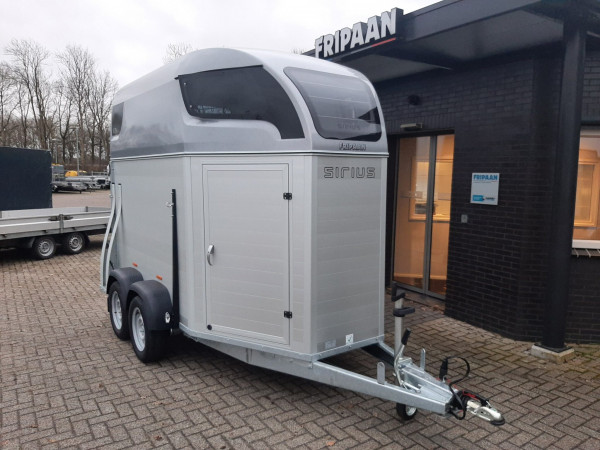 Paardentrailer Sirius | S75 met Zadelkamer | Alu/Grijs | 2 paards