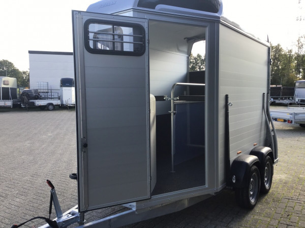 Paardentrailer Sirius | S80 met Zadelkamer | Alu/Grijs | 2 paards