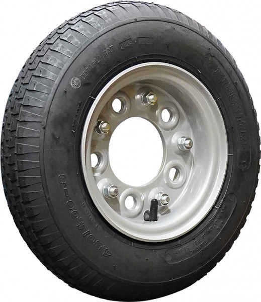 Luchtband + wiel 4.80/4.00-8 V-6635 4PR + 3.00D-8 ET0 94/140/5 staal, grijs