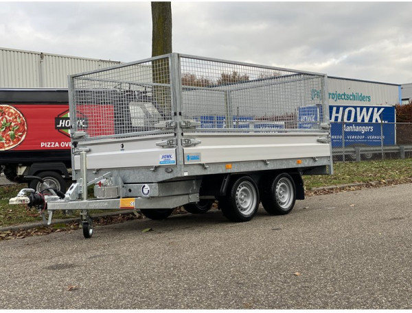 Open plateauwagen 290x170cm met loofrek