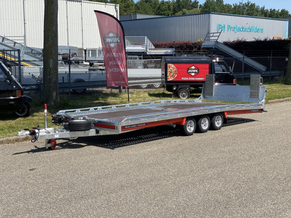 Kantelbare autotransporter met klep 550x222cm 3500kg