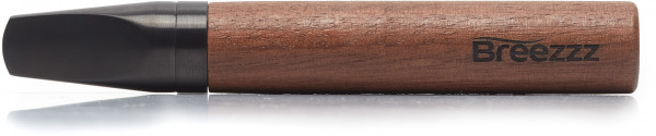 Breezzz - Hout met plat zwart mondstuk
