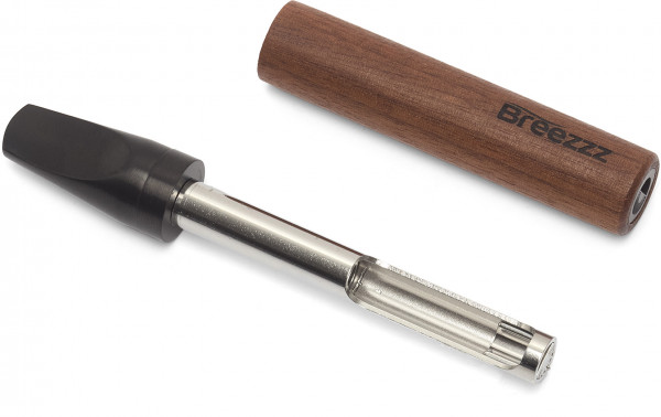 Breezzz - Hout met plat zwart mondstuk