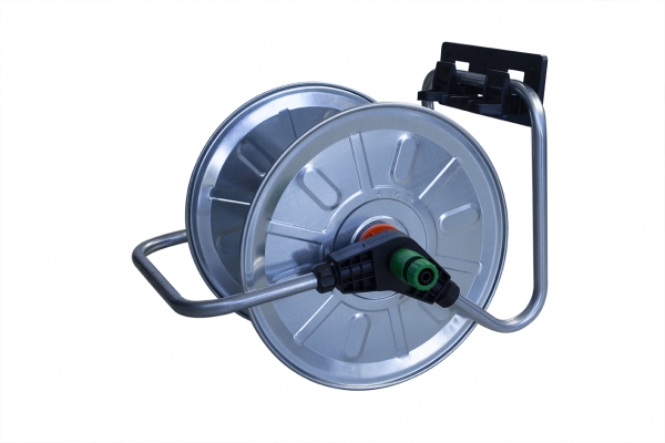 Wall reel - Galvanized - Manual - for 1/2" hose (50m) Excl hose (removable from wall)