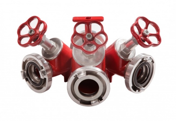 Storz 3-Wege-Verteiler Aluminium - Eingang 1x DN66 > Ausgang 3x DN66