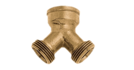 Geka screw coupling 3-way - brass - thread 3/4"
