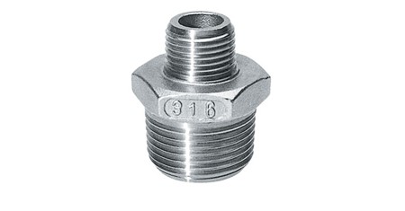 Reducing nipple Nr.245 Stainless steel 1-1/2" x 1/2"