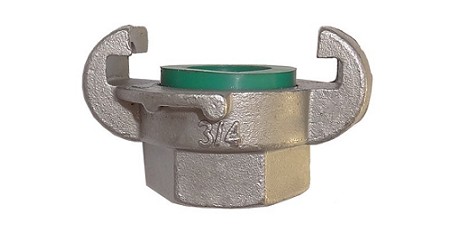 Aircoupling/clawcoupling - 1/2" female thread - Stainless steel