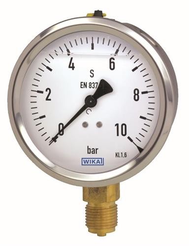 Glycerine Pressure gauge 160mm under connection 0-250 Bar