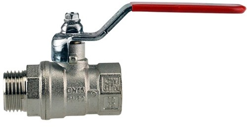 Kugelhahn 1/2" AG x IG max. 30 bar