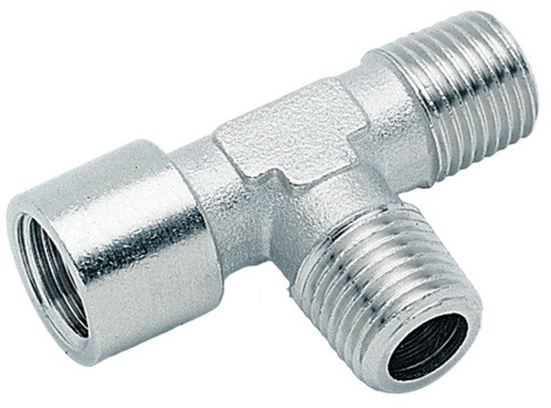 T-Screw-on Coupling Conical R1/4" Outside x R1/4" Outside x G1/4" Inside