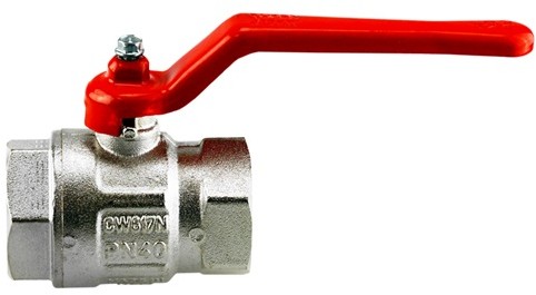 Kugelhahn 3/8" IG x IG max. 50 bar vollständig Rot Handhaben