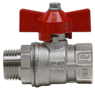 Kugelhahn Flügelgriff - 1/2" AG x IG