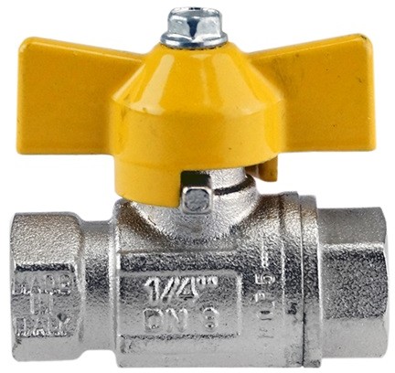 Valve butterfly 1/4" Female x Female GAS