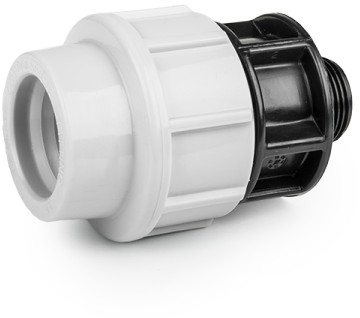 Adaptor for pe/tylene - 50mm x 1/1/2" male thread - 16 bar