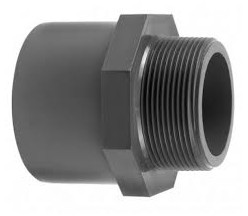 Druck PVC Punkt Stück - 32/40mm x 1/2 "- 16 bar