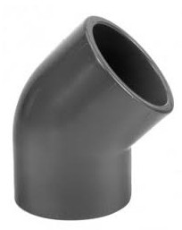 Pressure PVC Knee 45degr - 315mm - 10 bar