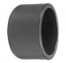 Druck PVC Endkappe - 250mm - 10 bar