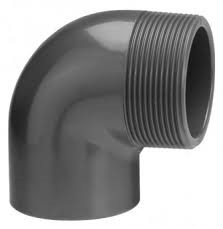 Druck PVC Drahtwinkel 90gr - 40mm x 1/1/2" - 10 bar