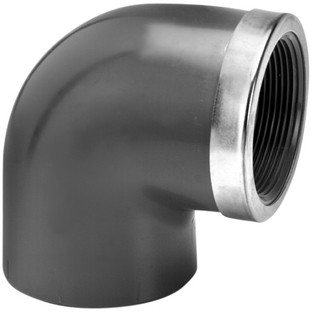 Druck PVC Schraubenwinkel 90gr - 75mm x 2/1/2" - 10 bar