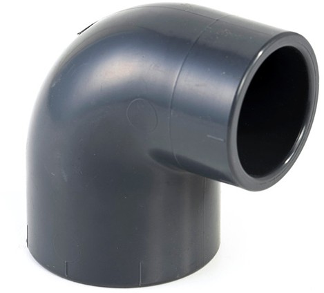 Druck PVC Reduzier winkel 90gr - 50 x 32mm - 16 bar