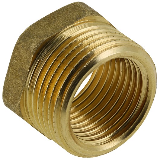 Bonfix brass reducing bushing - 1/4" x 1/8" Female Thread