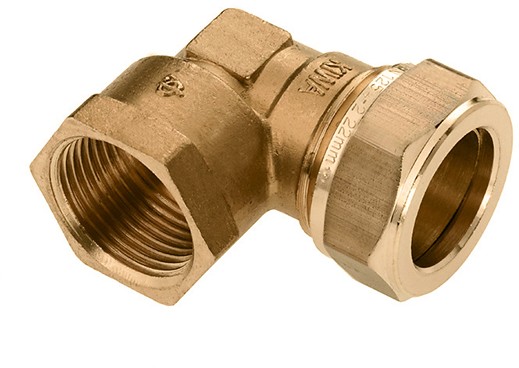 Bonfix knelkoppeling - knie - binnendraad - 1/2” x 18mm - Messing