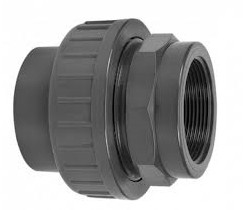 Pressure PVC 3-piece coupling - 25mm x 3/4" female thread - 10 bar