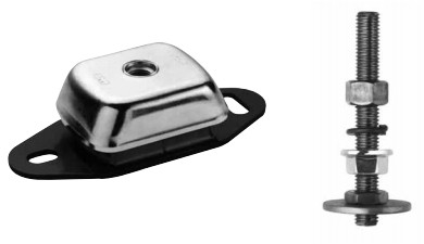 Machine foot PC 184 x 75 x 50 140 - 65 Shore A SS-316