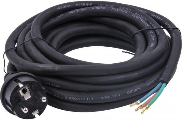 Connection cable rubber for pump 2 meter 3 x 1,5mm²