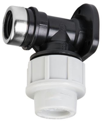 Wall plate for PE/Tylene - 25mm x 3/4" female thread - 16 bar